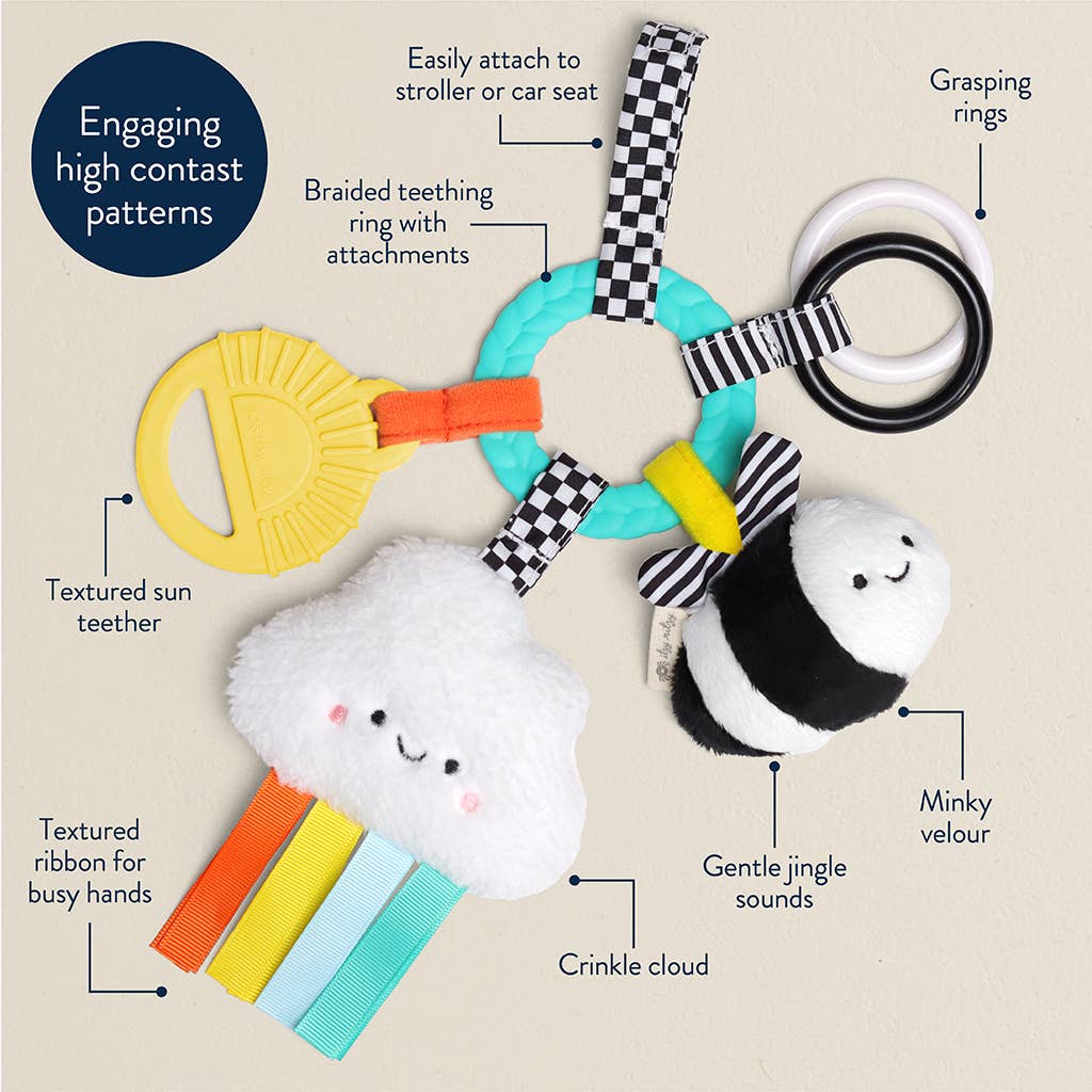 bitzy busy ring™ teething activity toy
