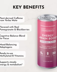 pomberry punch energy + brain boost, 12 pack