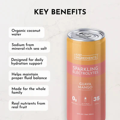 guava mango sparkling electrolytes, single can