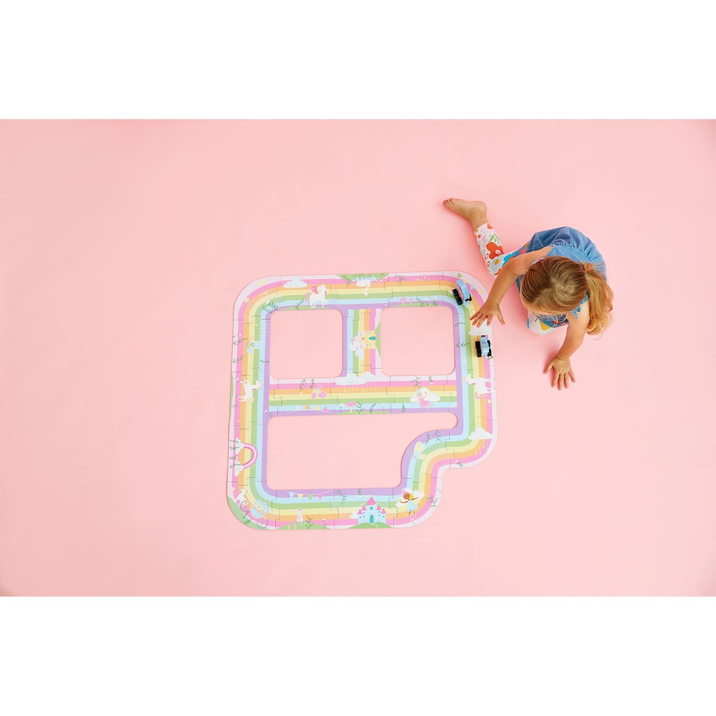magic rainbow track floor puzzle