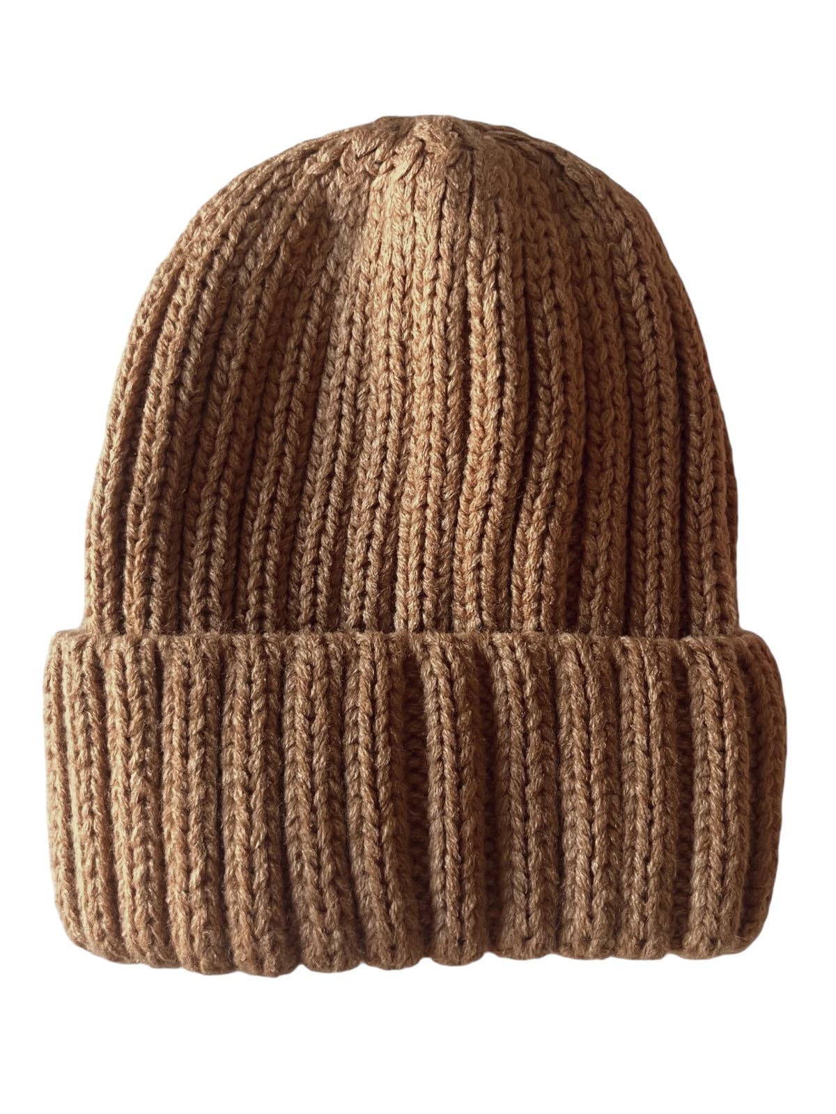 chunky knit hat, tawny