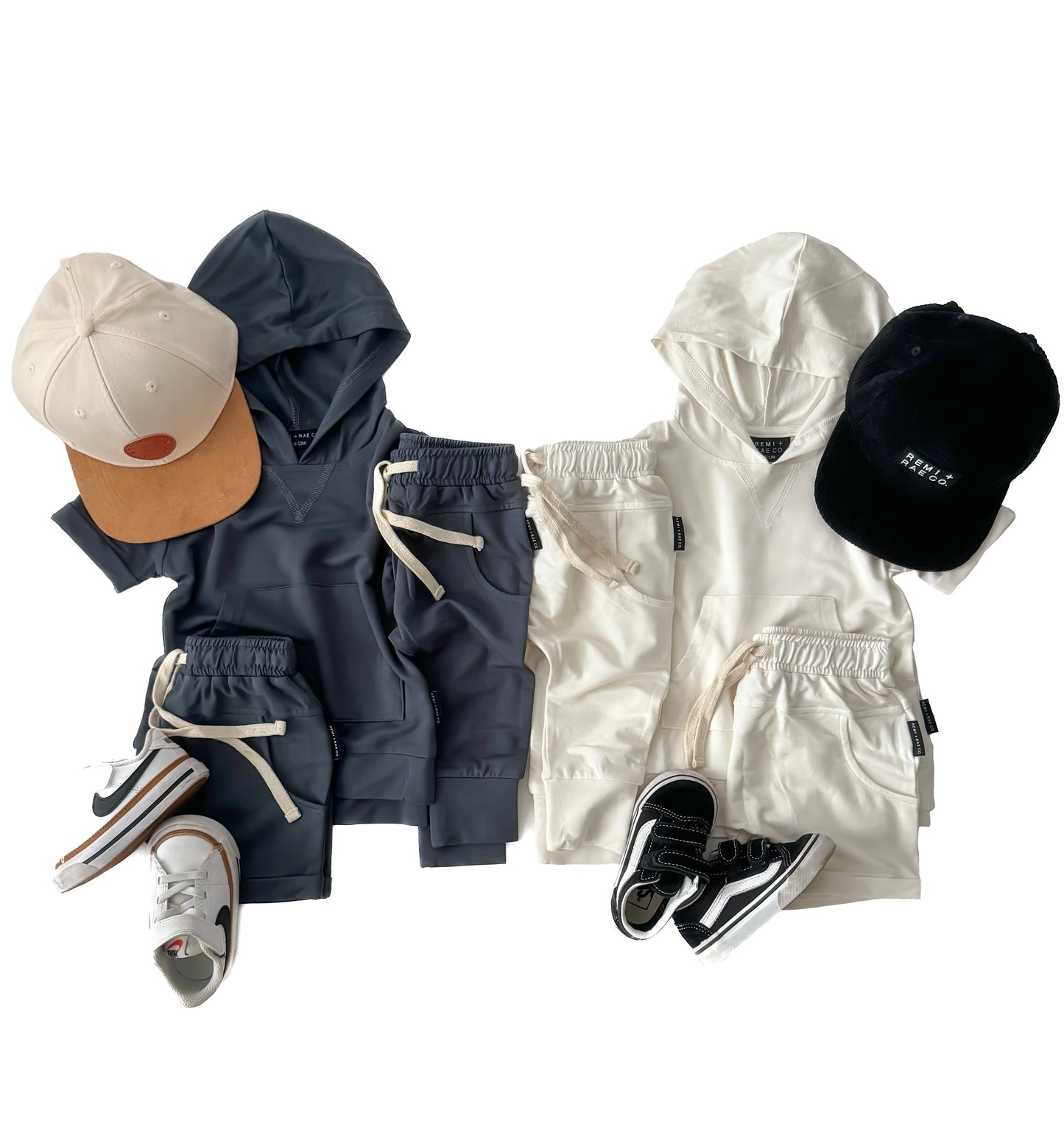 BAMBOO SHORT SLEEVE HOODIE - COCONUT - Ivory Soul