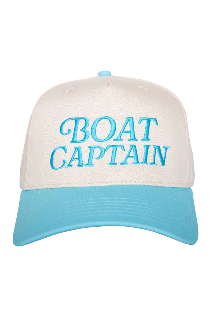 boat captain two-toned retro hat