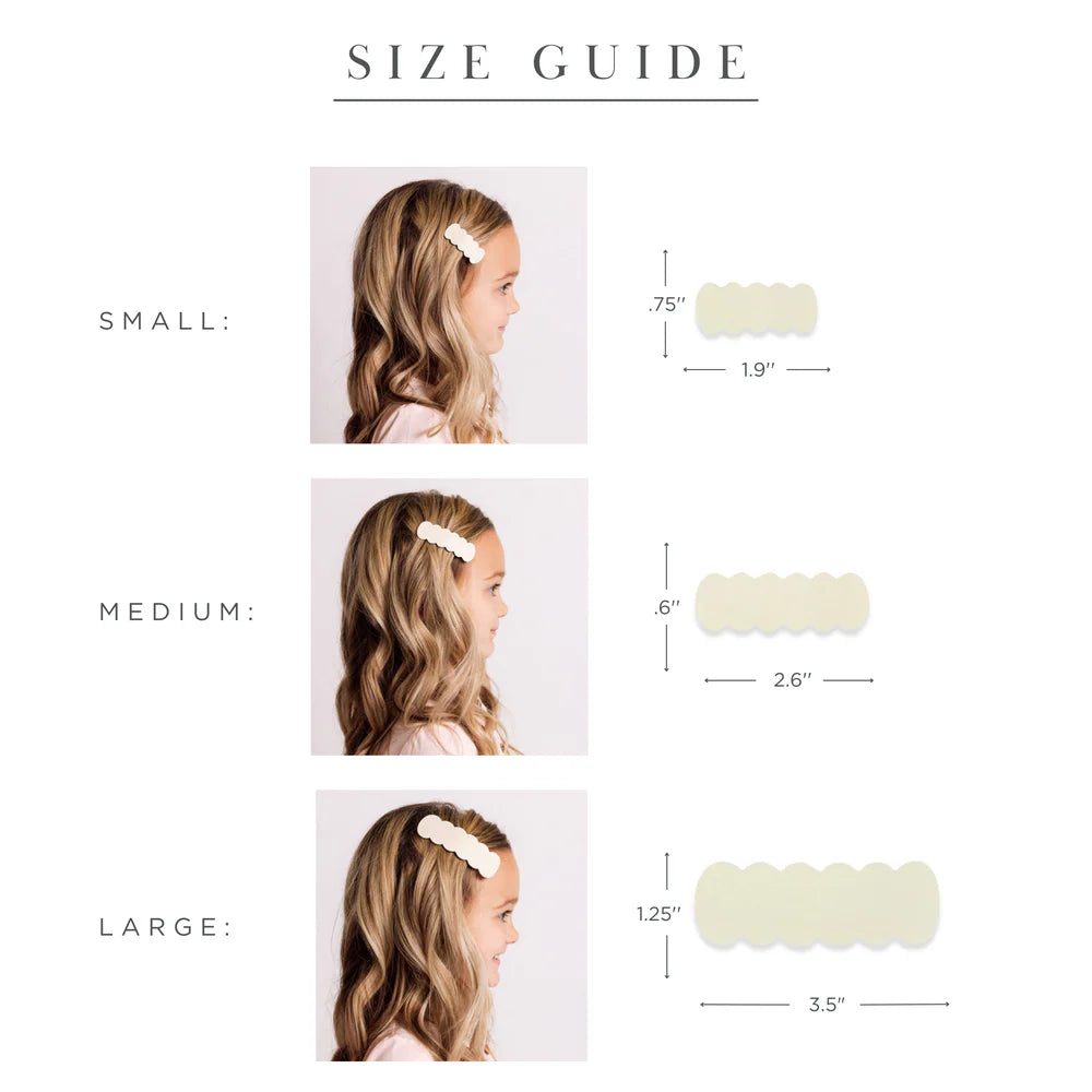 leather - primrose scallop snap clip