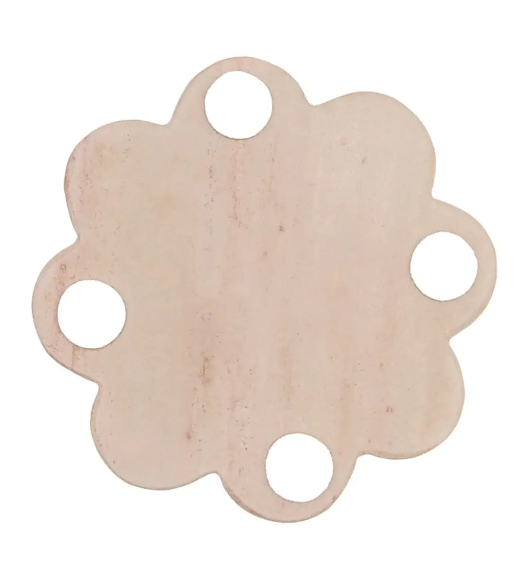 abigail marble scalloped spoon rest