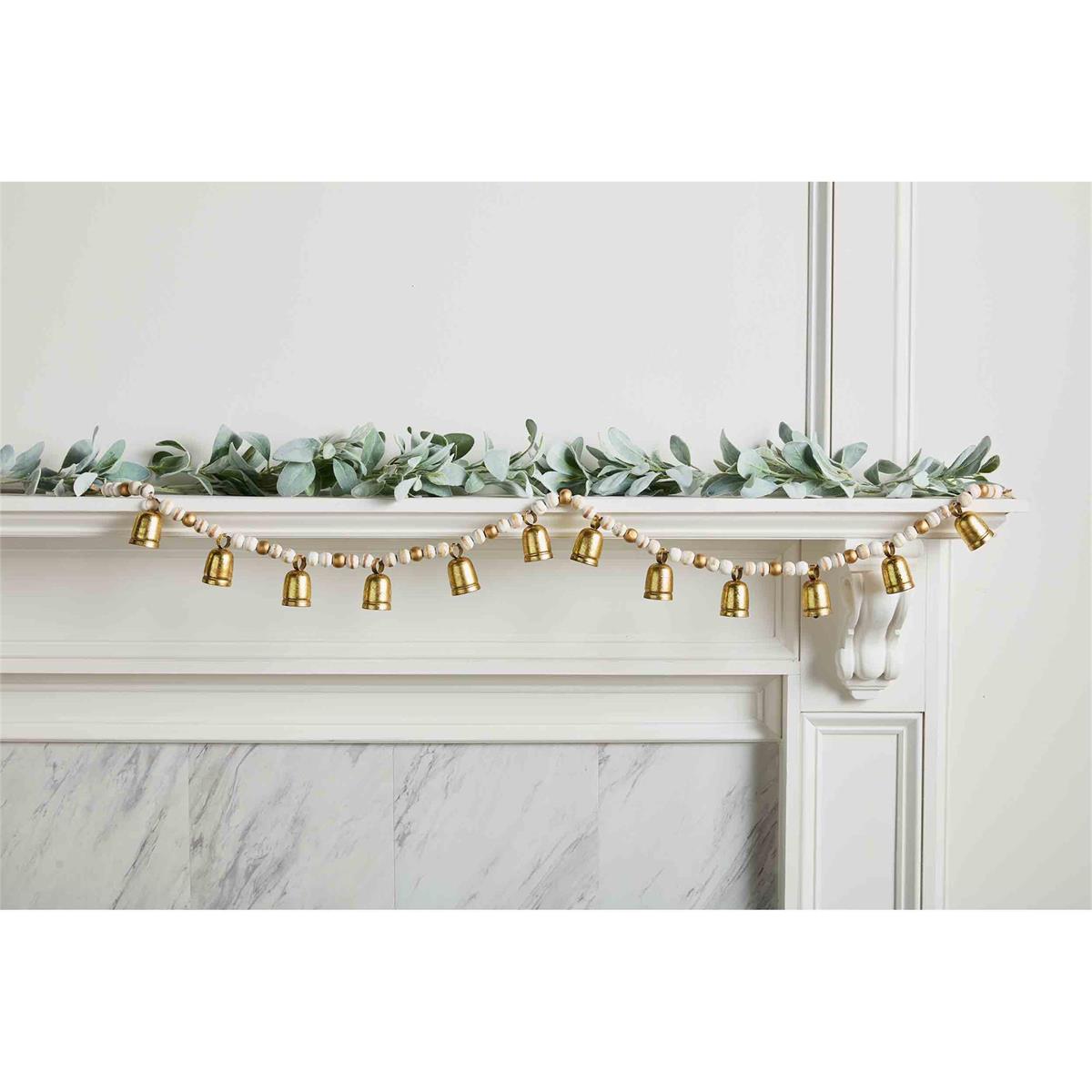 gold bead + bell garland - Ivory Soul