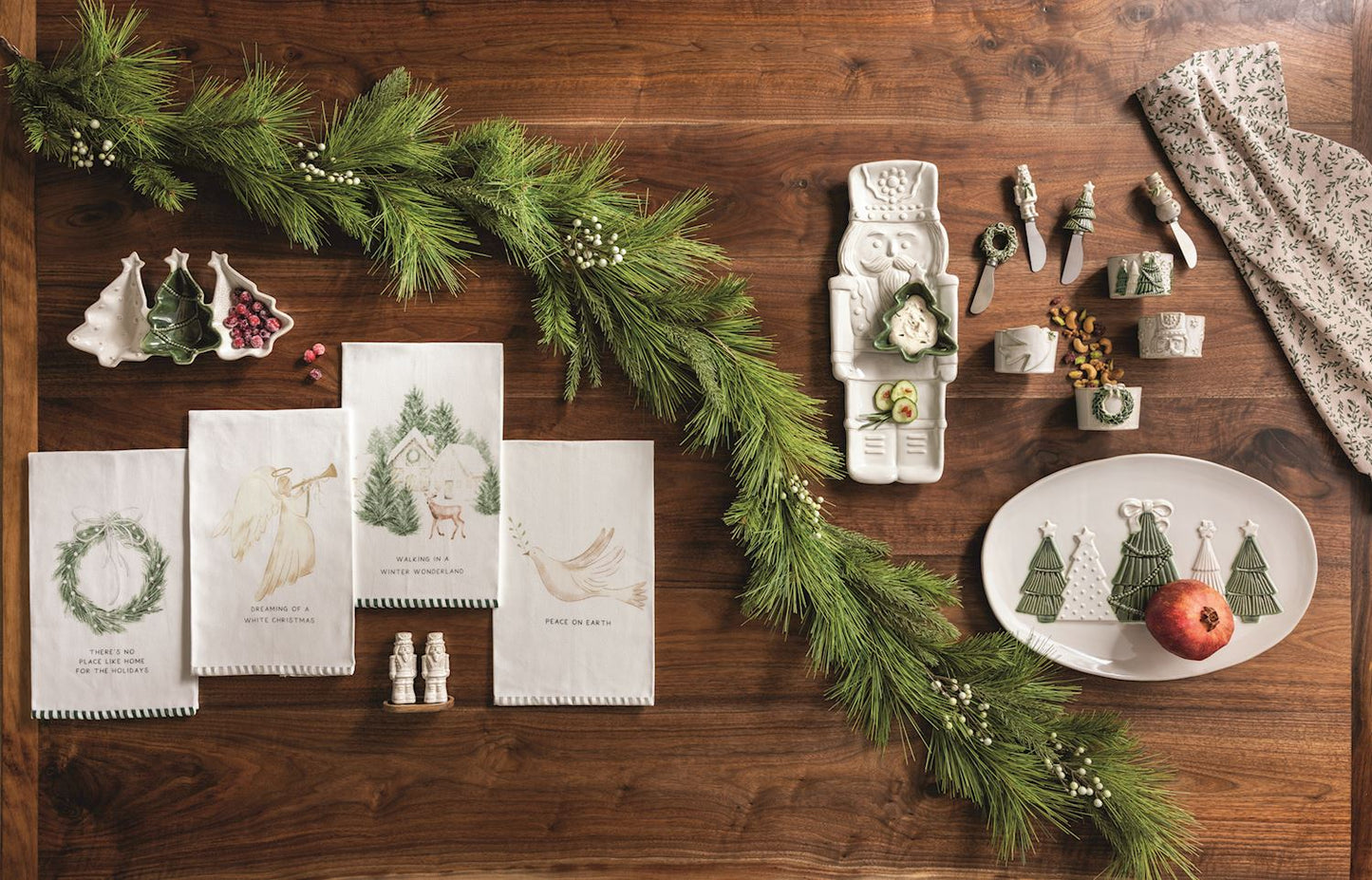 white christmas tree platter