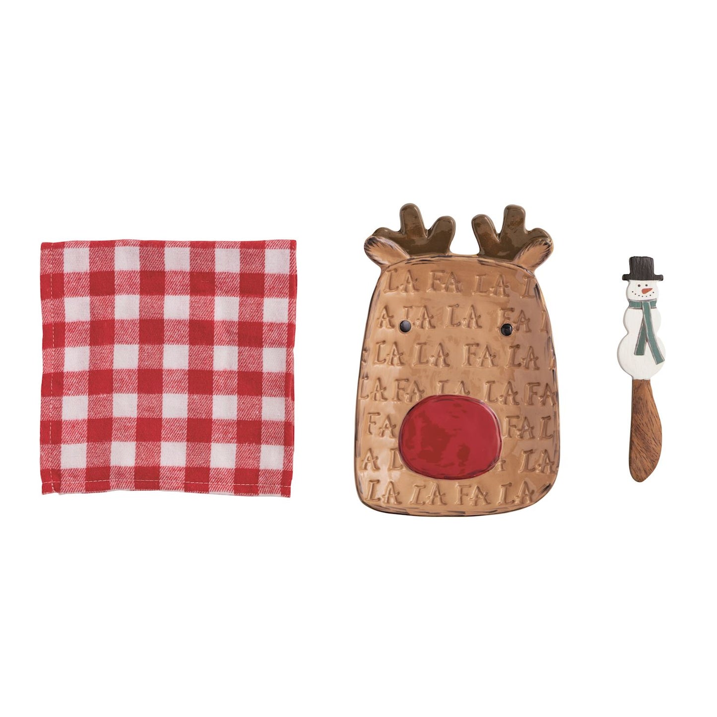 reindeer tray + towel set