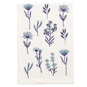 blue all over flower towel