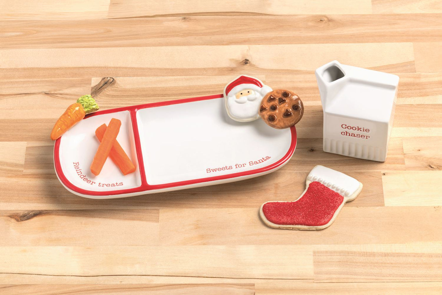 santa sweets + reindeer treats plate set