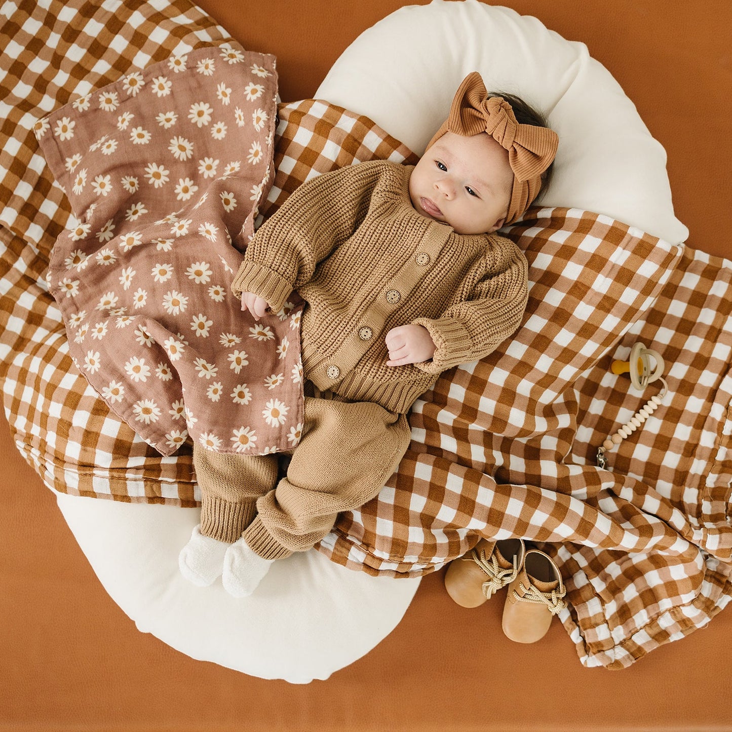 Daisy Dream Muslin Burp Cloth - Ivory Soul