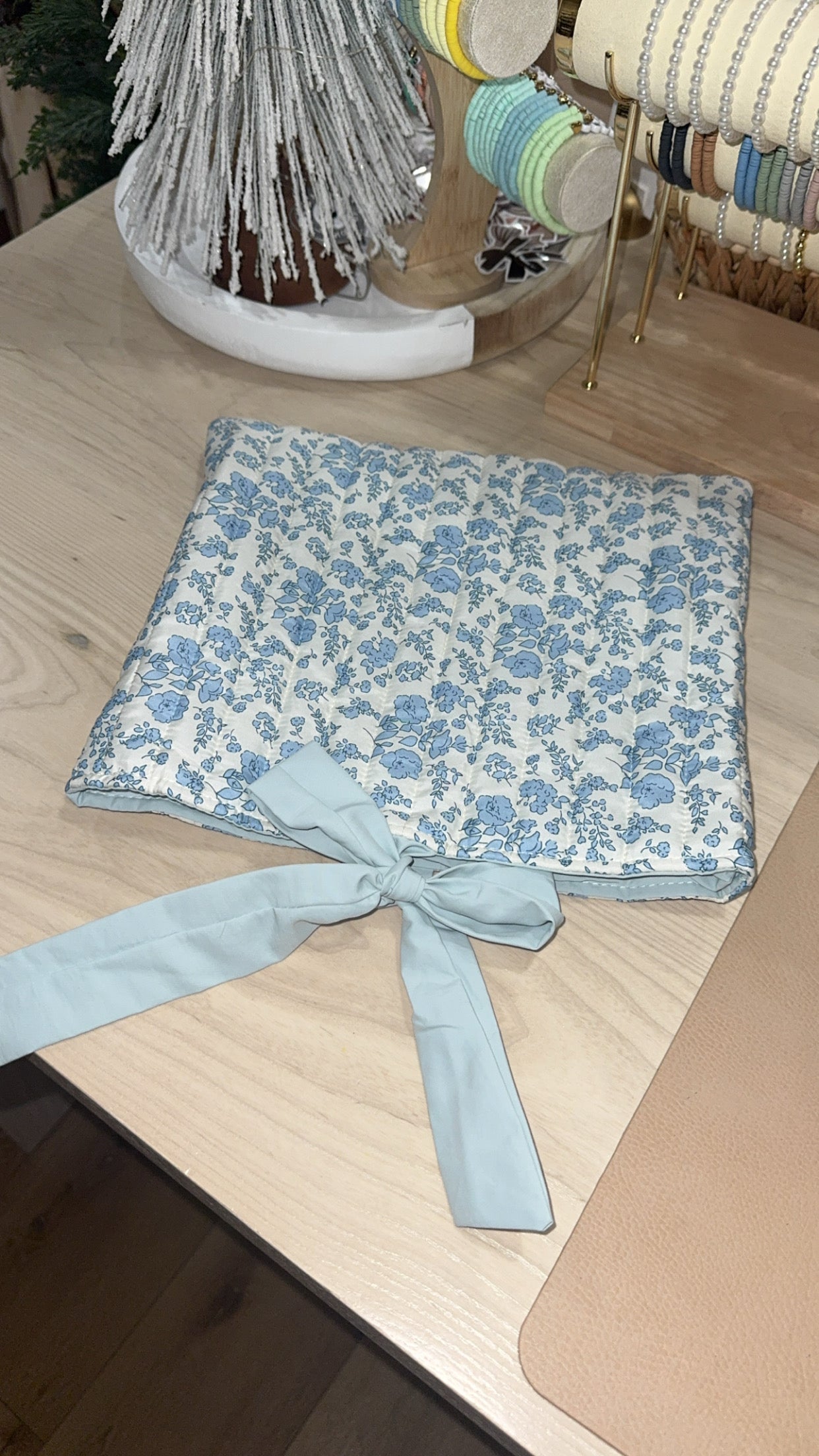 bible cover - blue floral