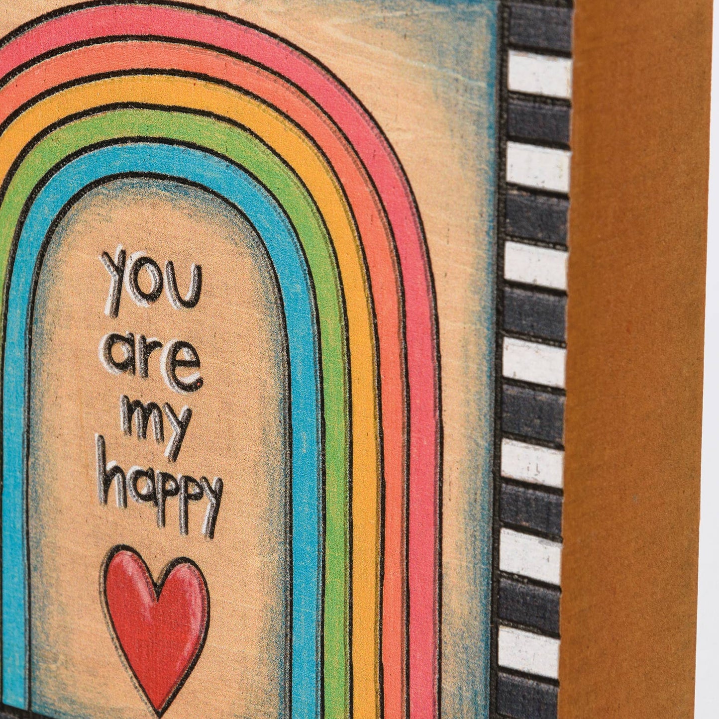 you are my happy rainbow block sign
