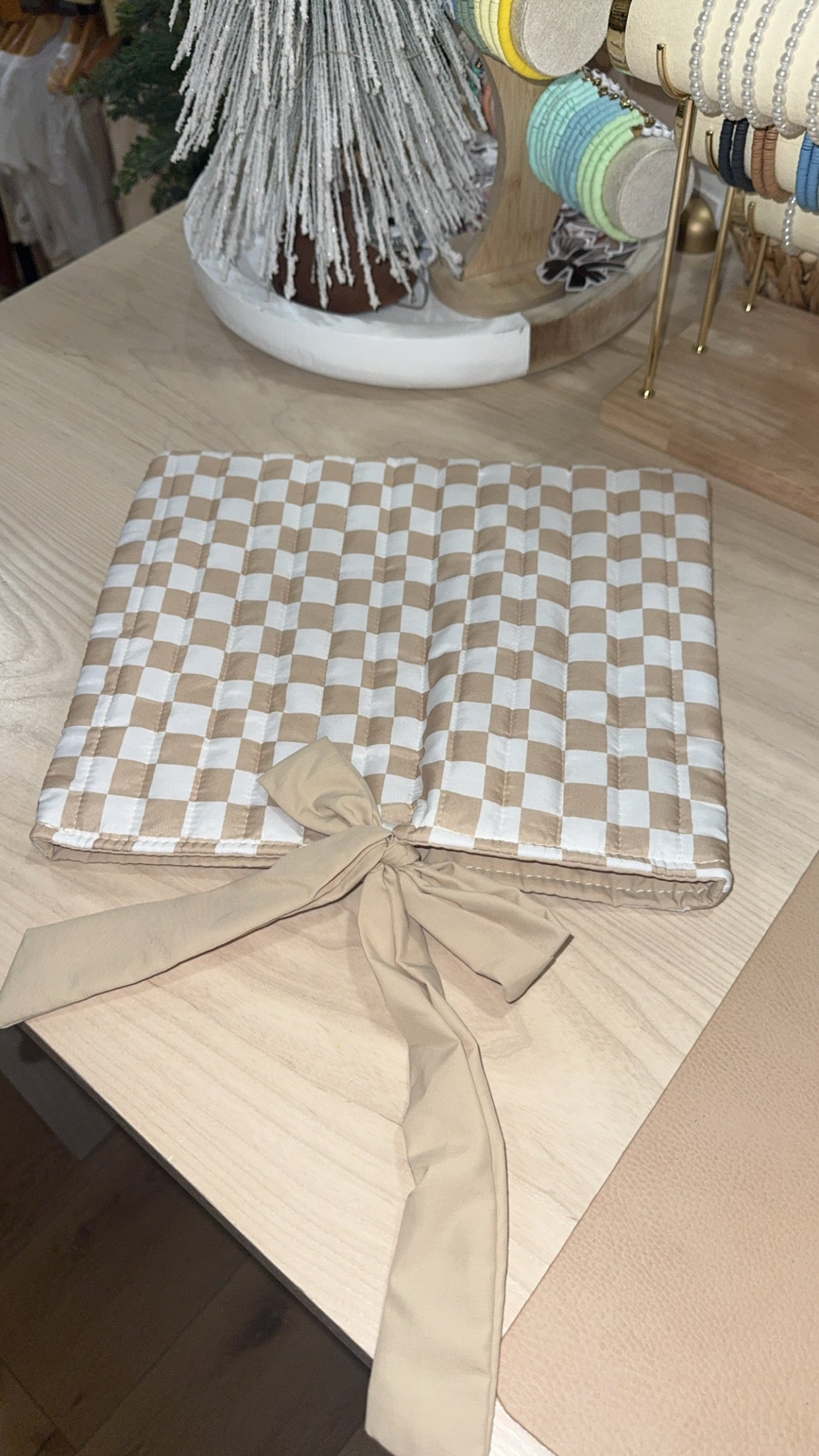 bible cover - cream check