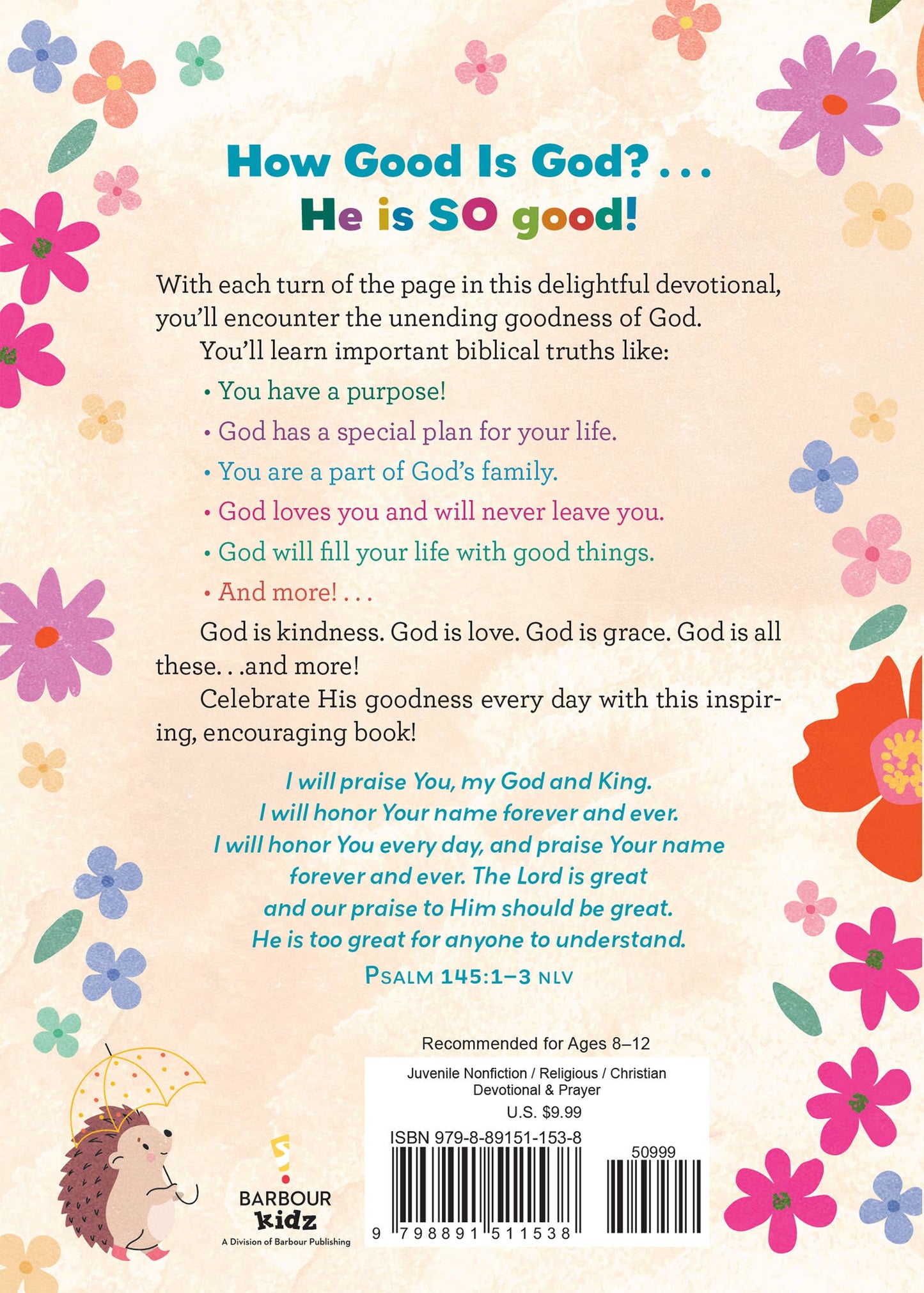 God is So good: devotions and prayers for girls