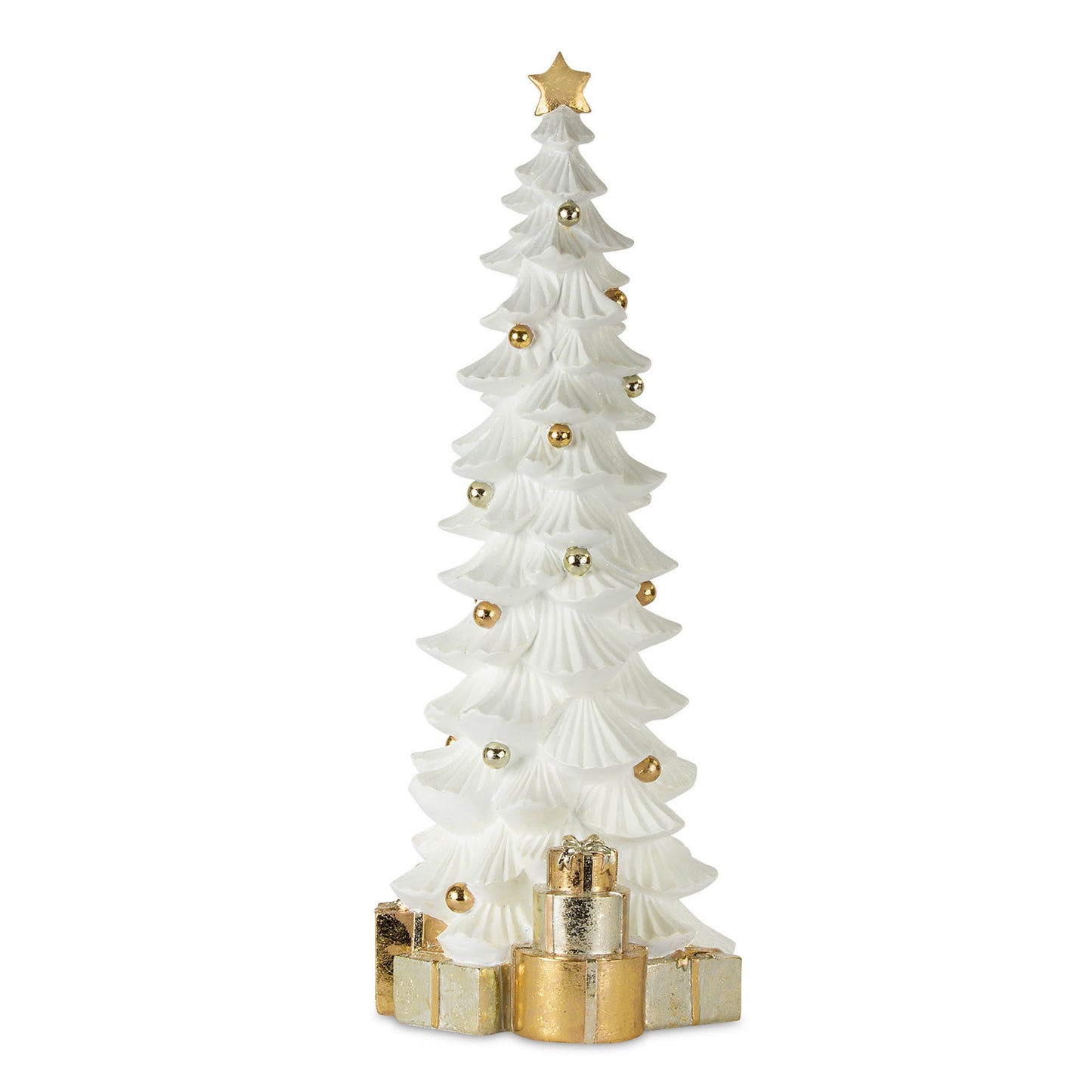 gold tree with packages