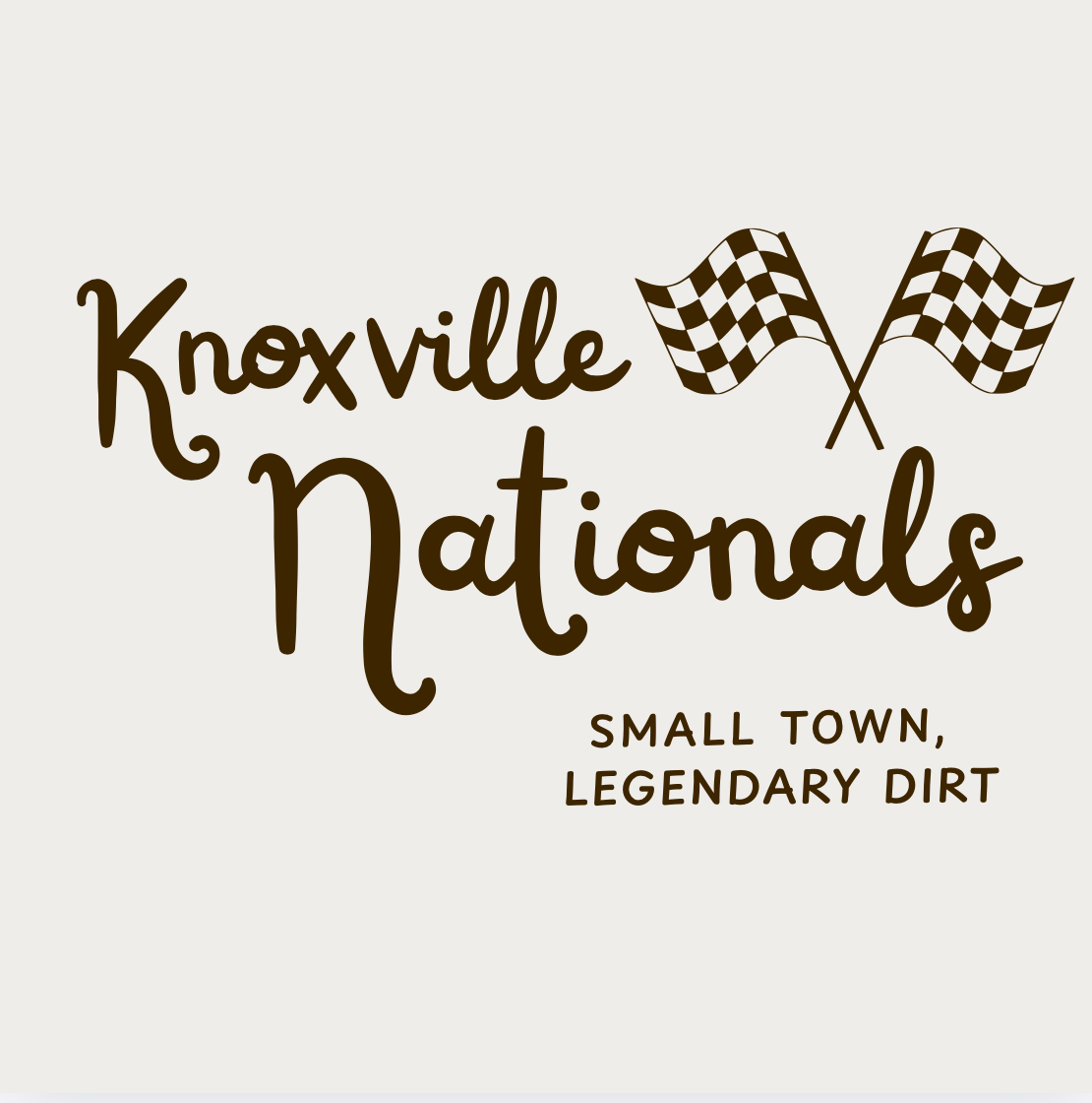 knoxville nationals - small town, legendary dirt t shirt