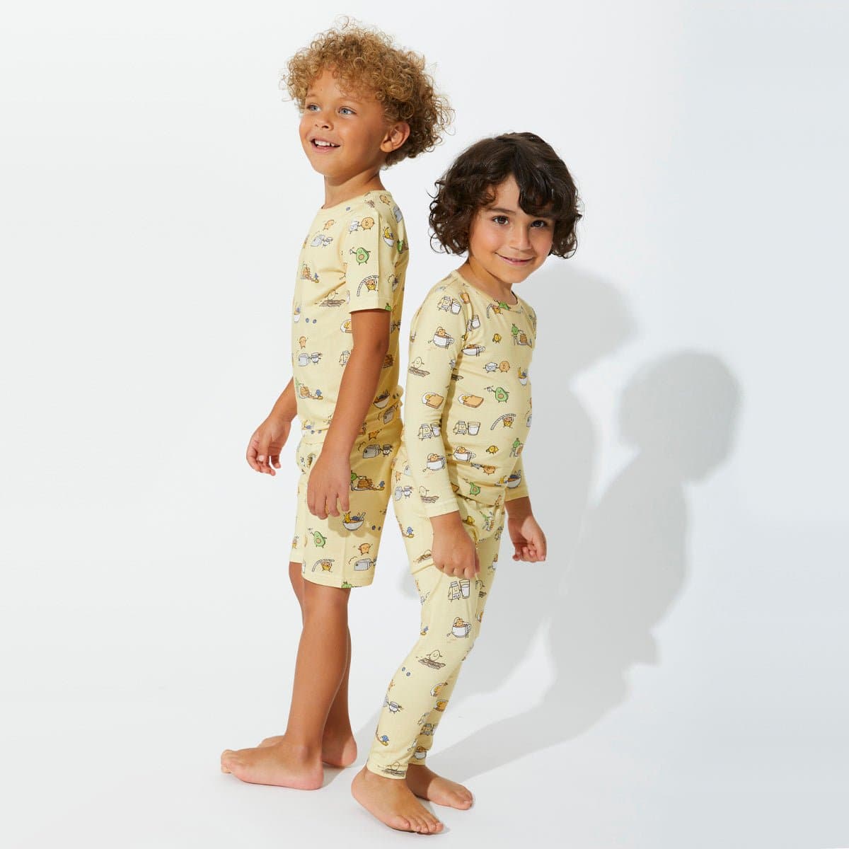 Love You Brunches Bamboo Kids Pajama Short Set - Ivory Soul
