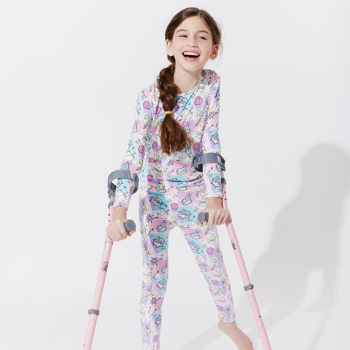 Comic Purple Bamboo Kids Pajamas - Ivory Soul