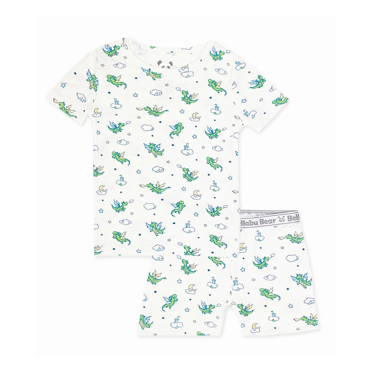 Dragon Bamboo Kids Pajama Short Set - Ivory Soul