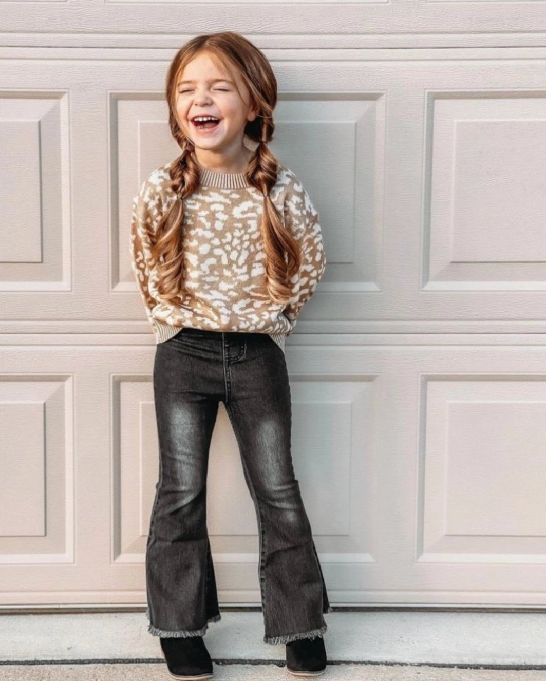 sophie denim bell bottoms - black wash - Ivory Soul