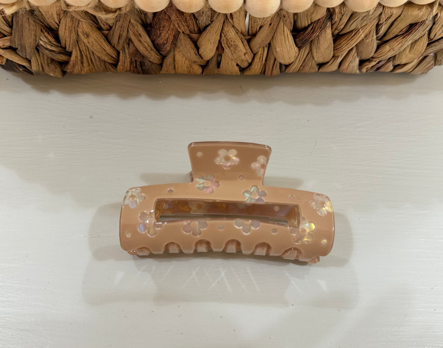 flower print hair claw clip - Ivory Soul