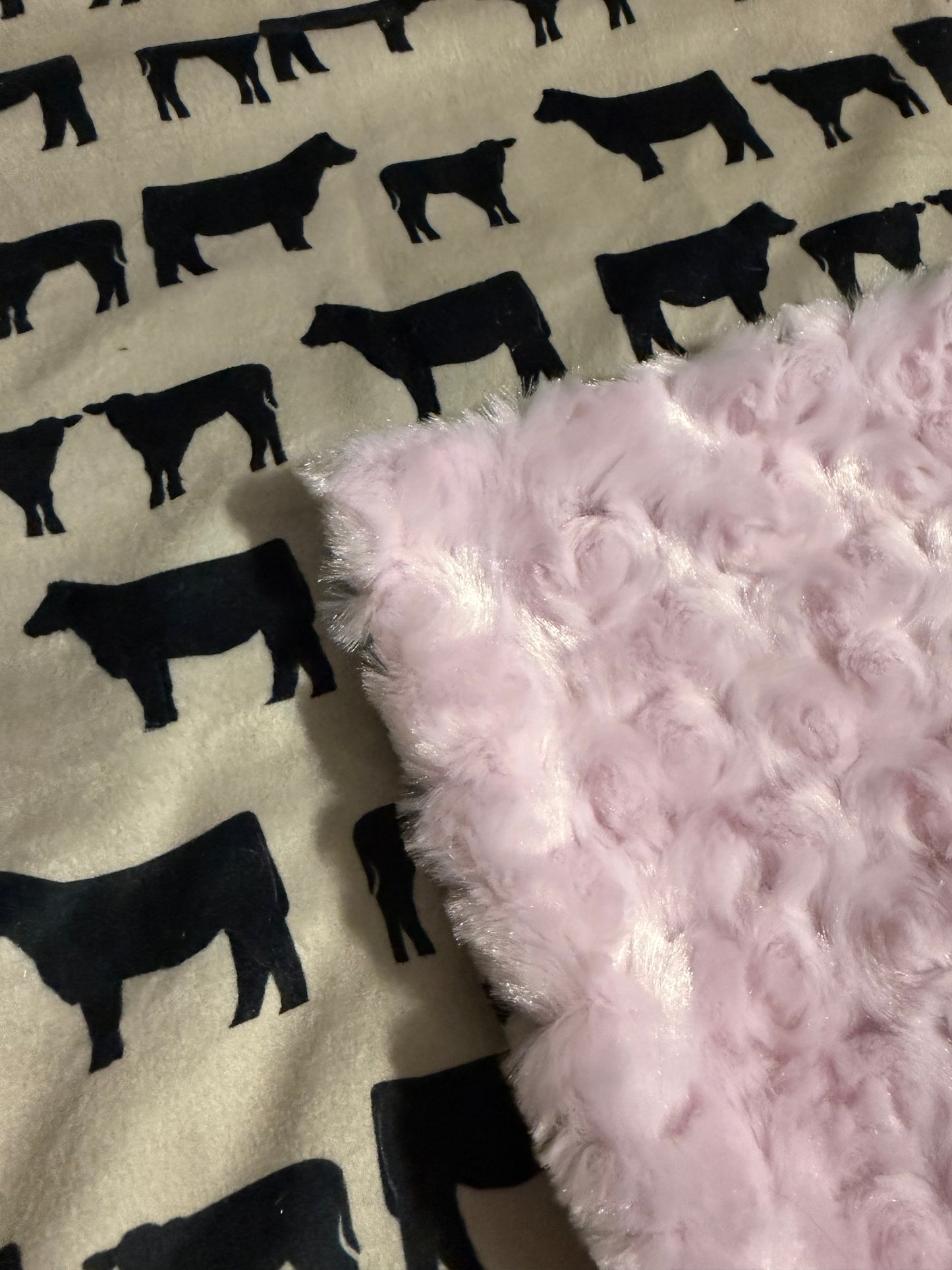 angus cow lovey blanket
