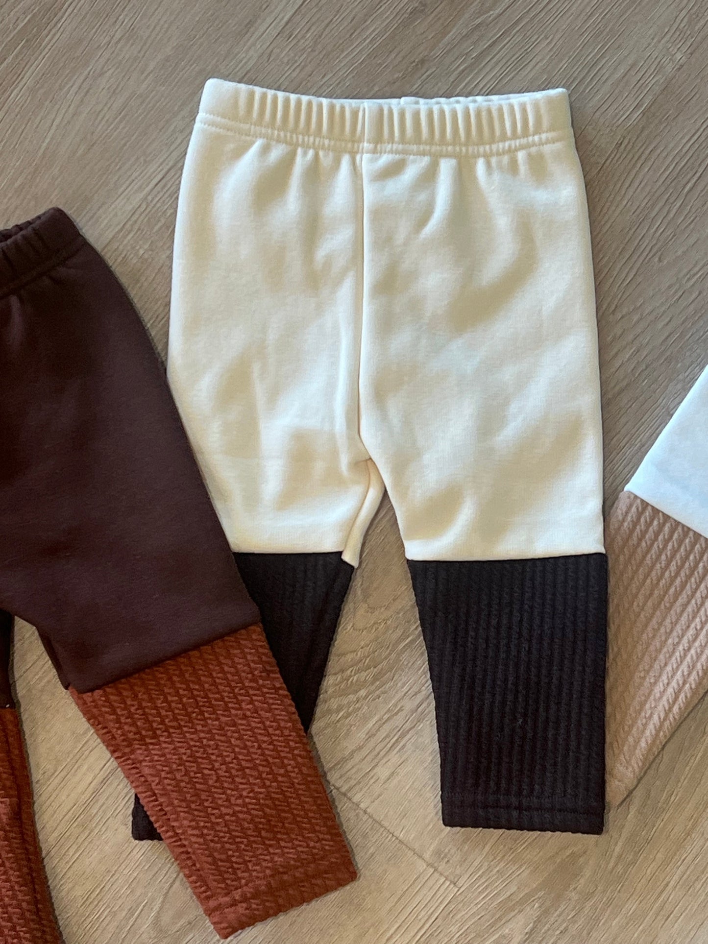 two-tone cotton leggings - Ivory Soul