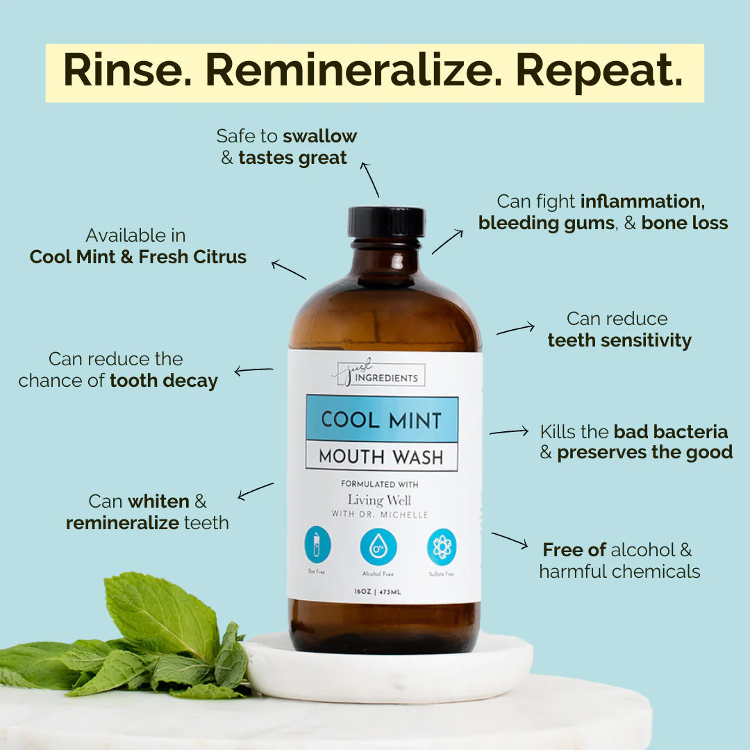 remineralizing mouth wash - cool mint - Ivory Soul