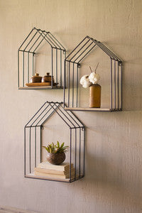 wood + metal house shelves - Ivory Soul