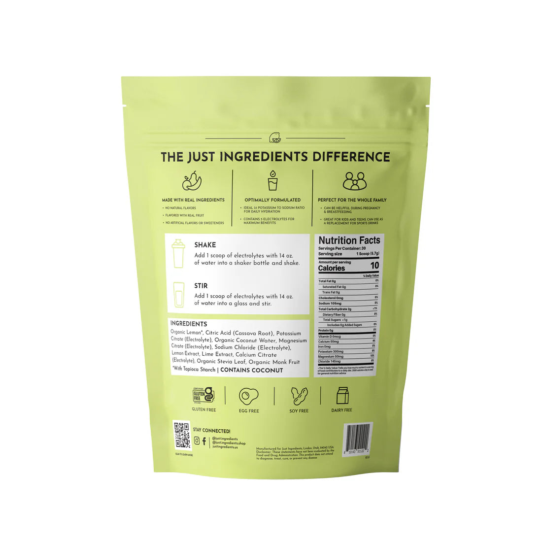 lemon lime electrolytes - 20 single servings - Ivory Soul