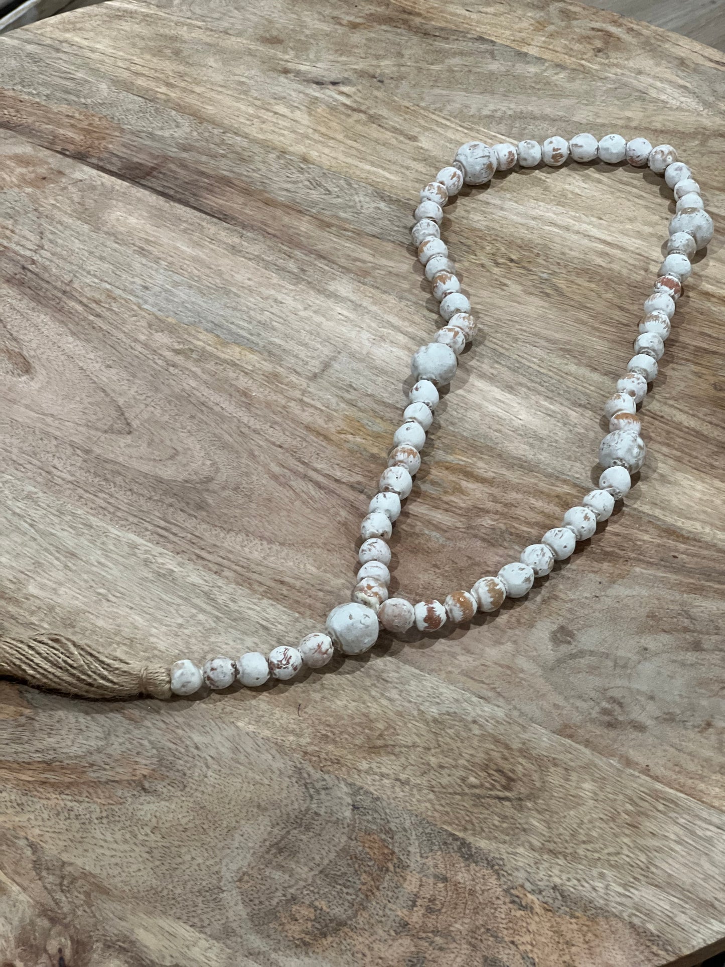 small rosary with tassel - Ivory Soul