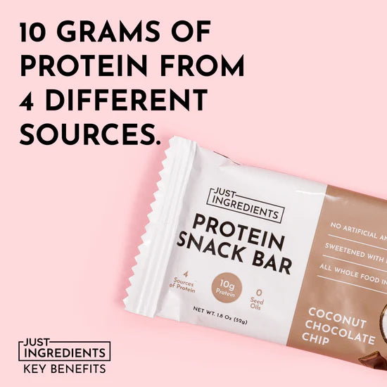 protein snack bars - coconut chocolate chip