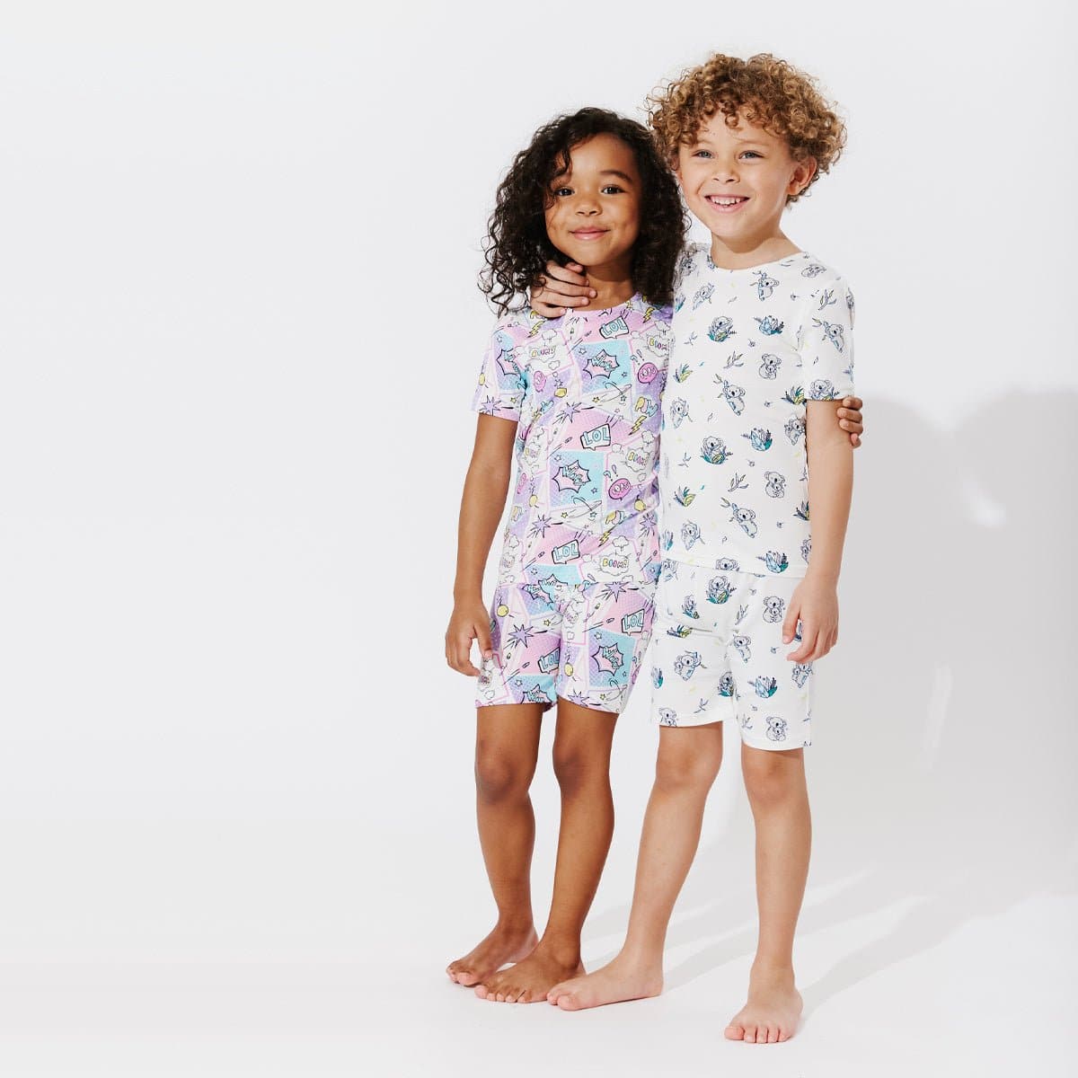 Koala Bamboo Kids Pajama Short Set - Ivory Soul