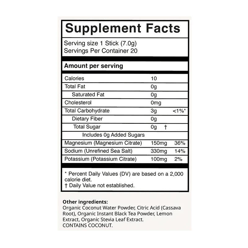 lemon tea electrolyte drink mix