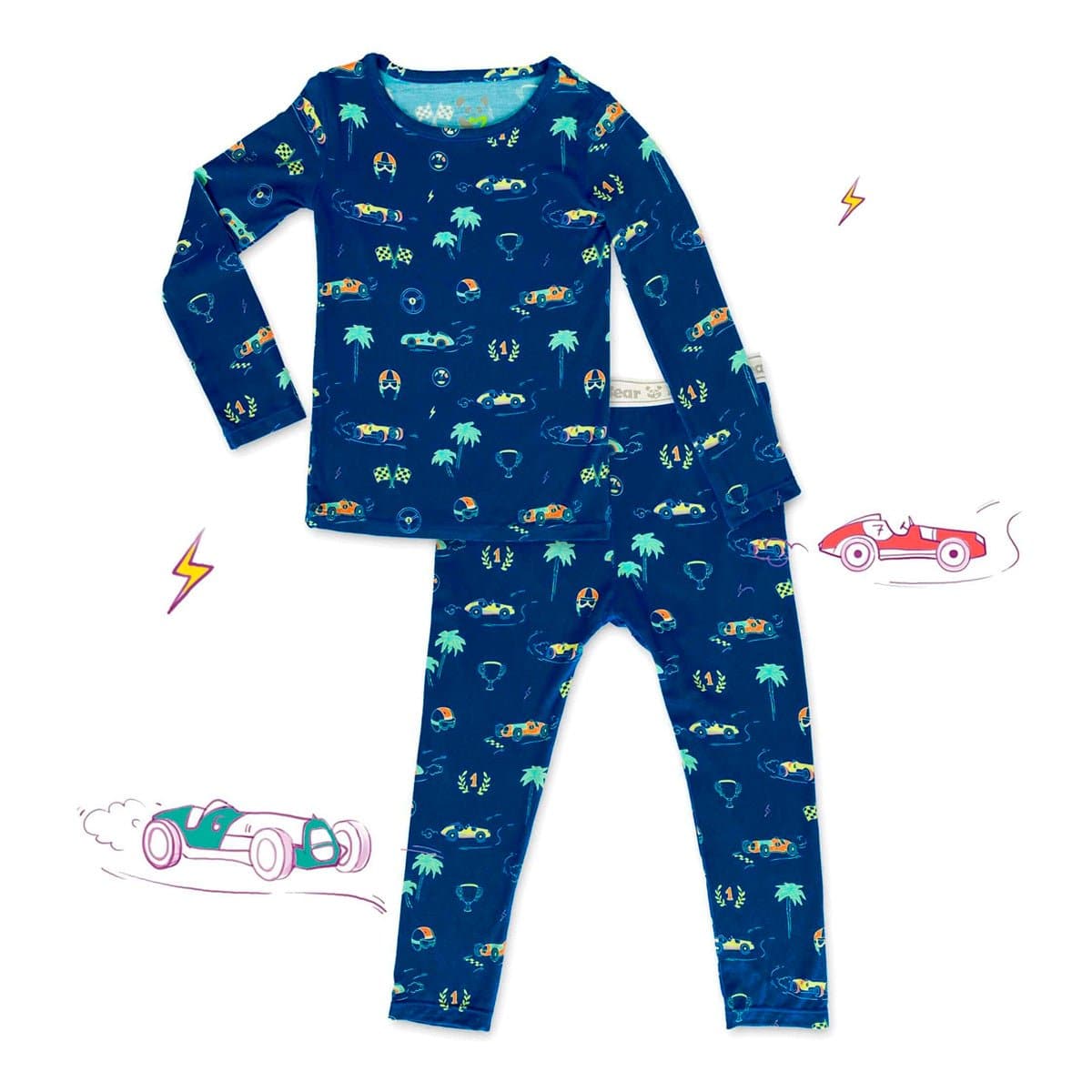 Monaco Blue Bamboo Kids Pajamas - Ivory Soul