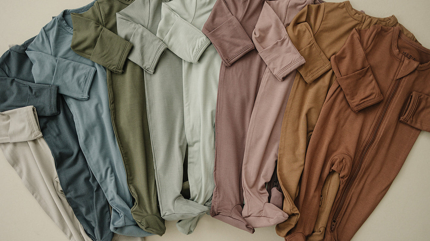 Dusty Blue Bamboo Zipper - Ivory Soul