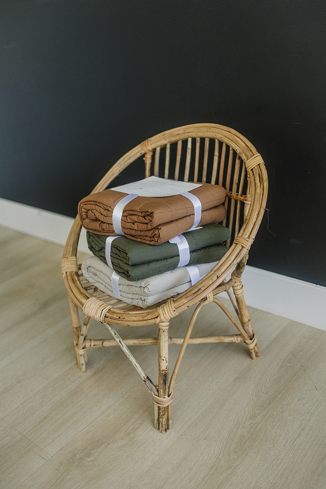 Olive Bamboo Quilt - Ivory Soul