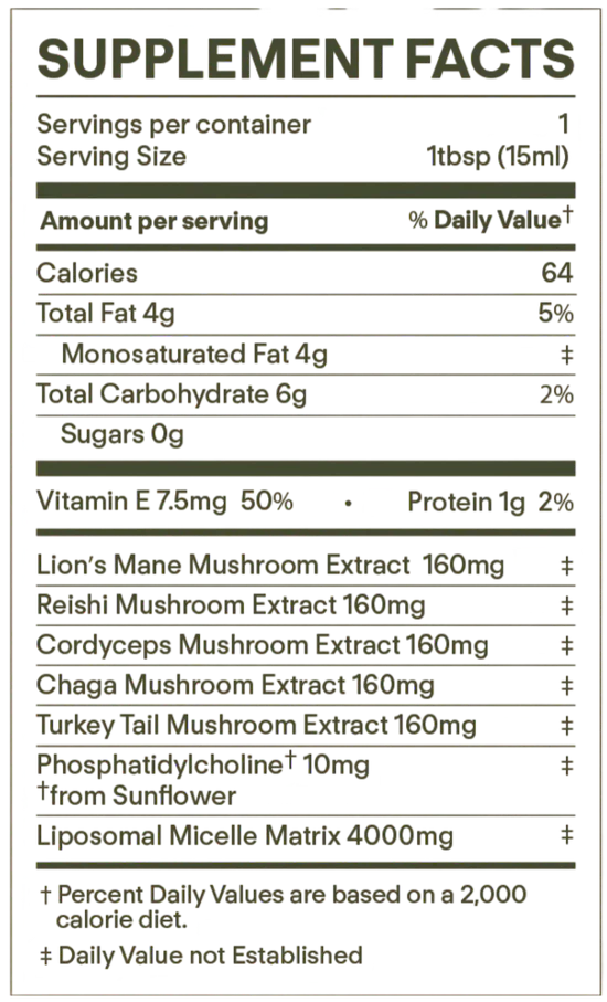 mushroom blend • chocolate almond