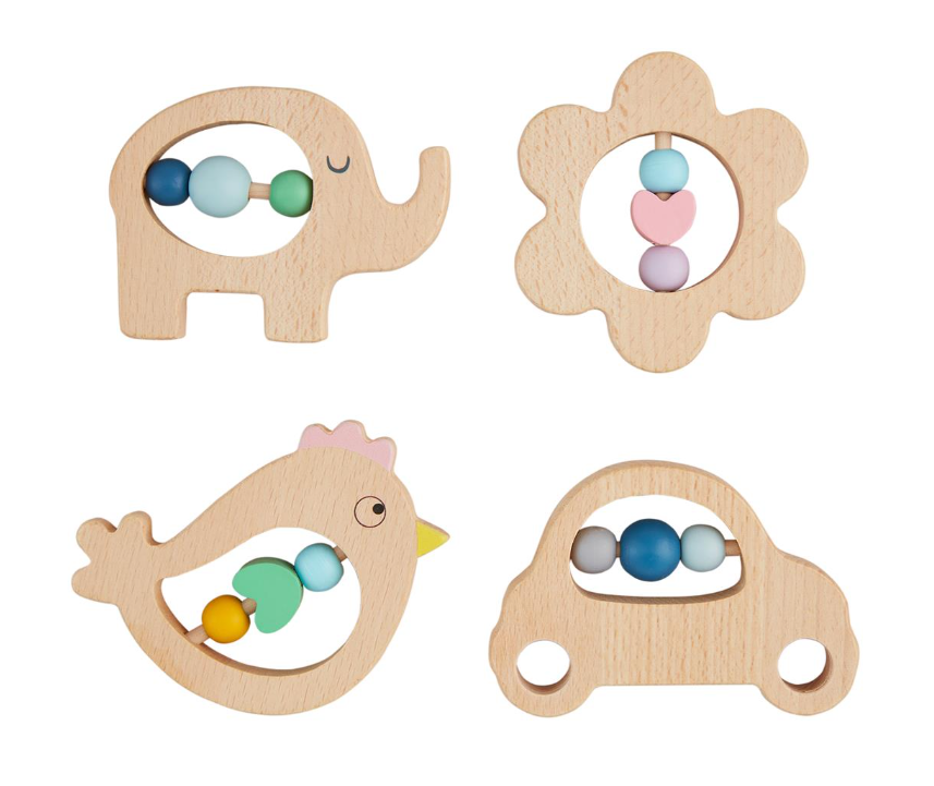 character teething rattles