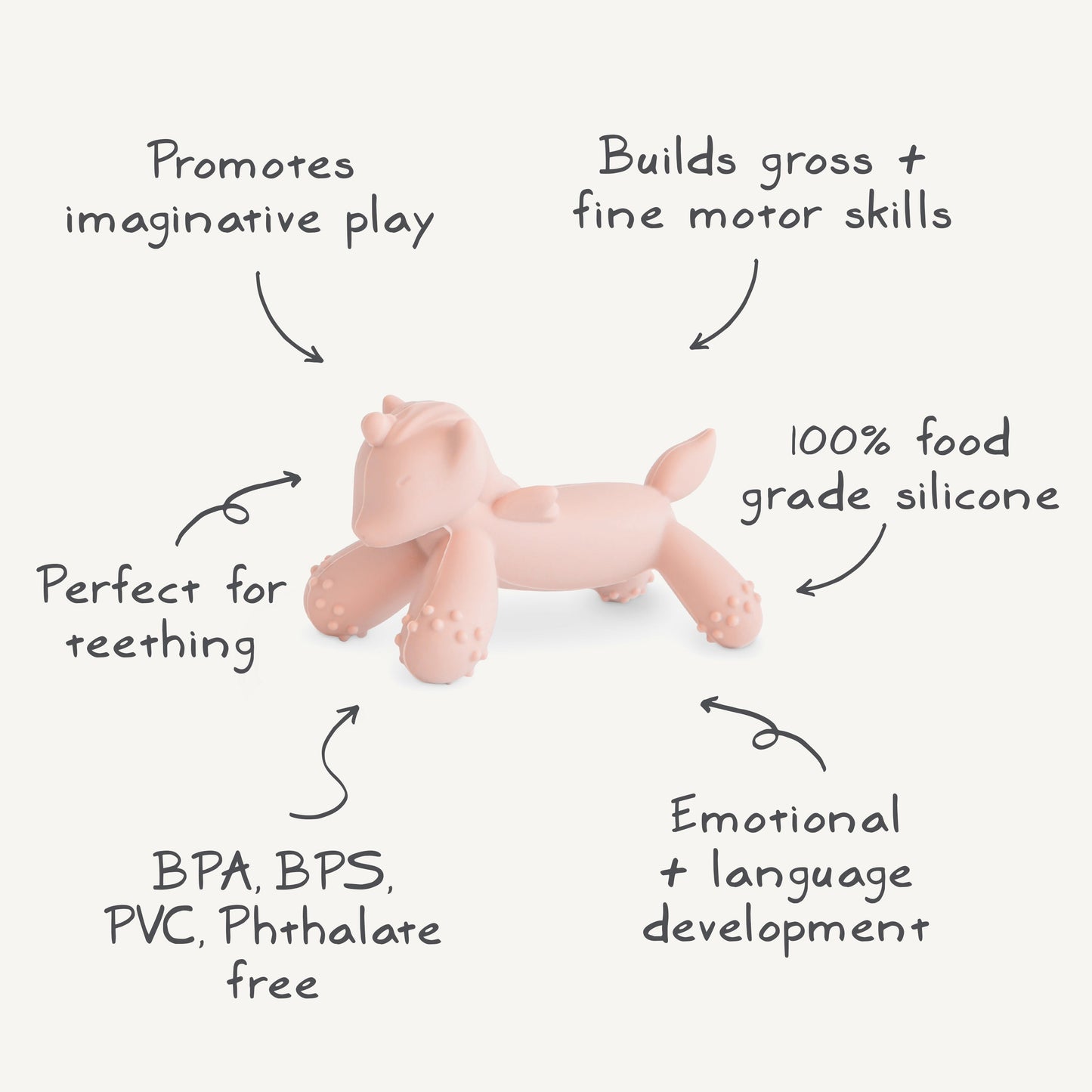 Unicorn Figurine Teether - Ivory Soul