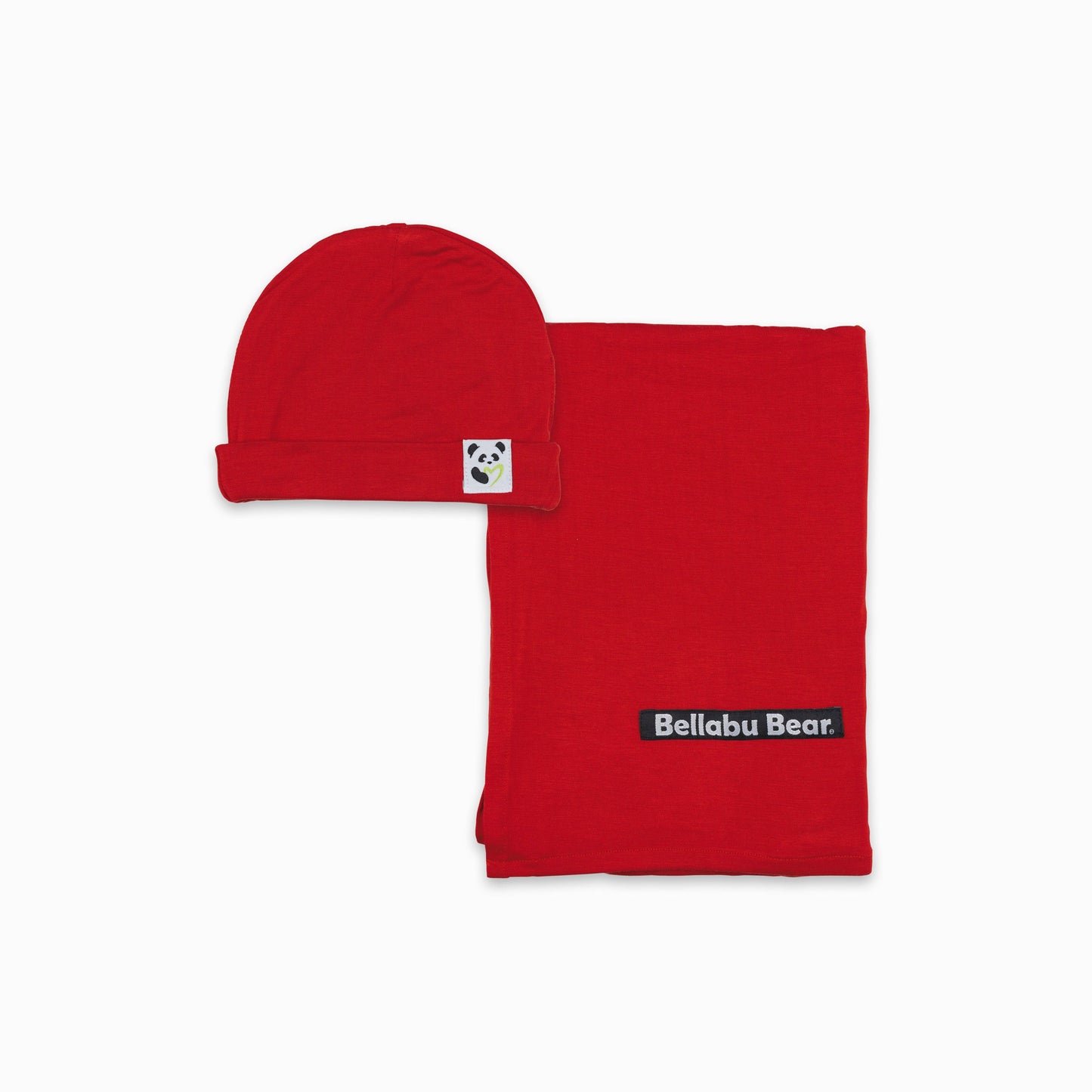 Winterberry Red Bamboo Swaddle & Beanie Set - Ivory Soul