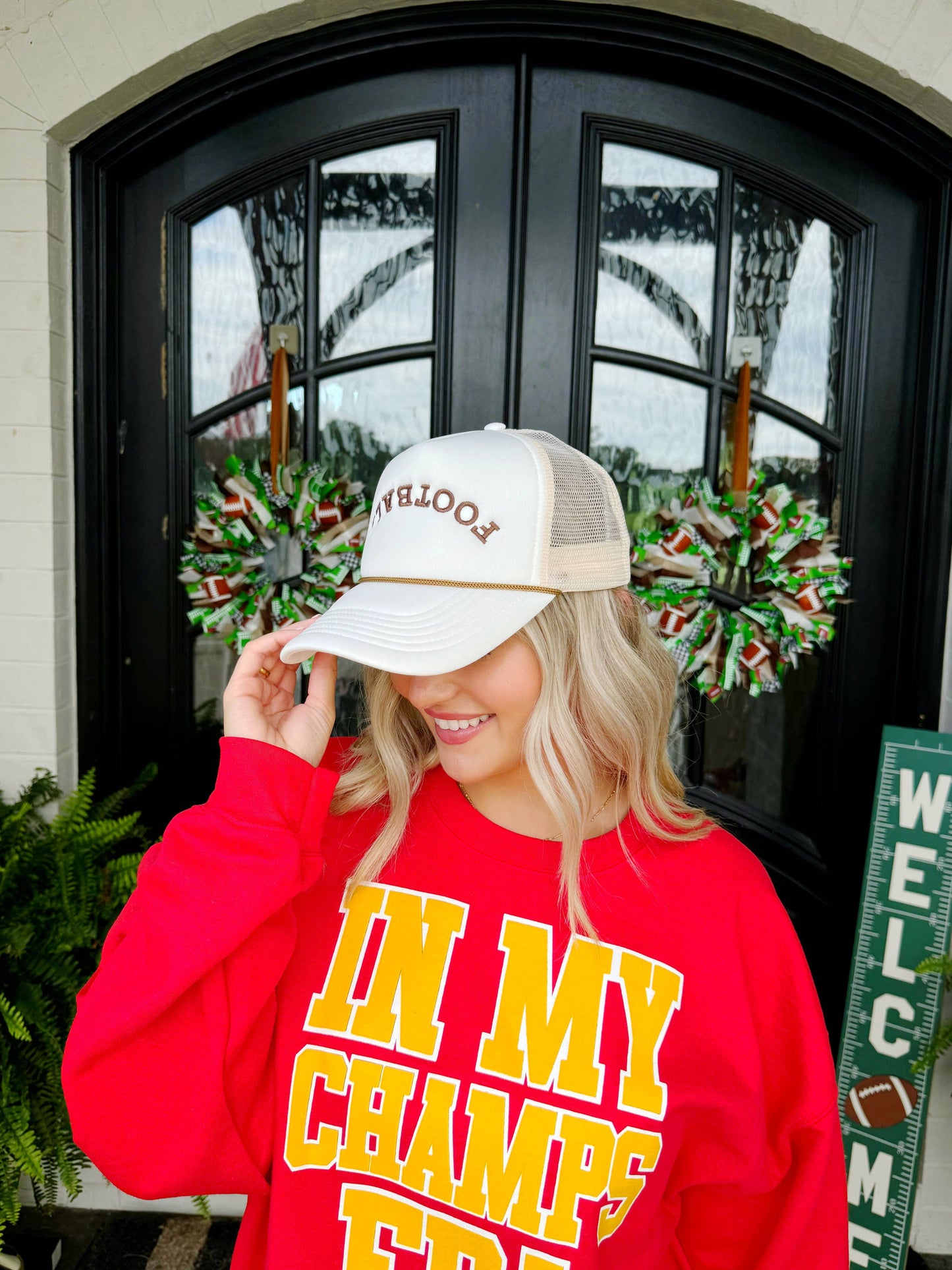 football p&p trucker hat