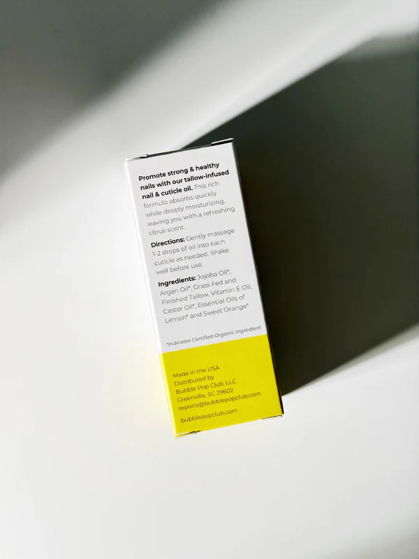 tallow infused cuticle oil