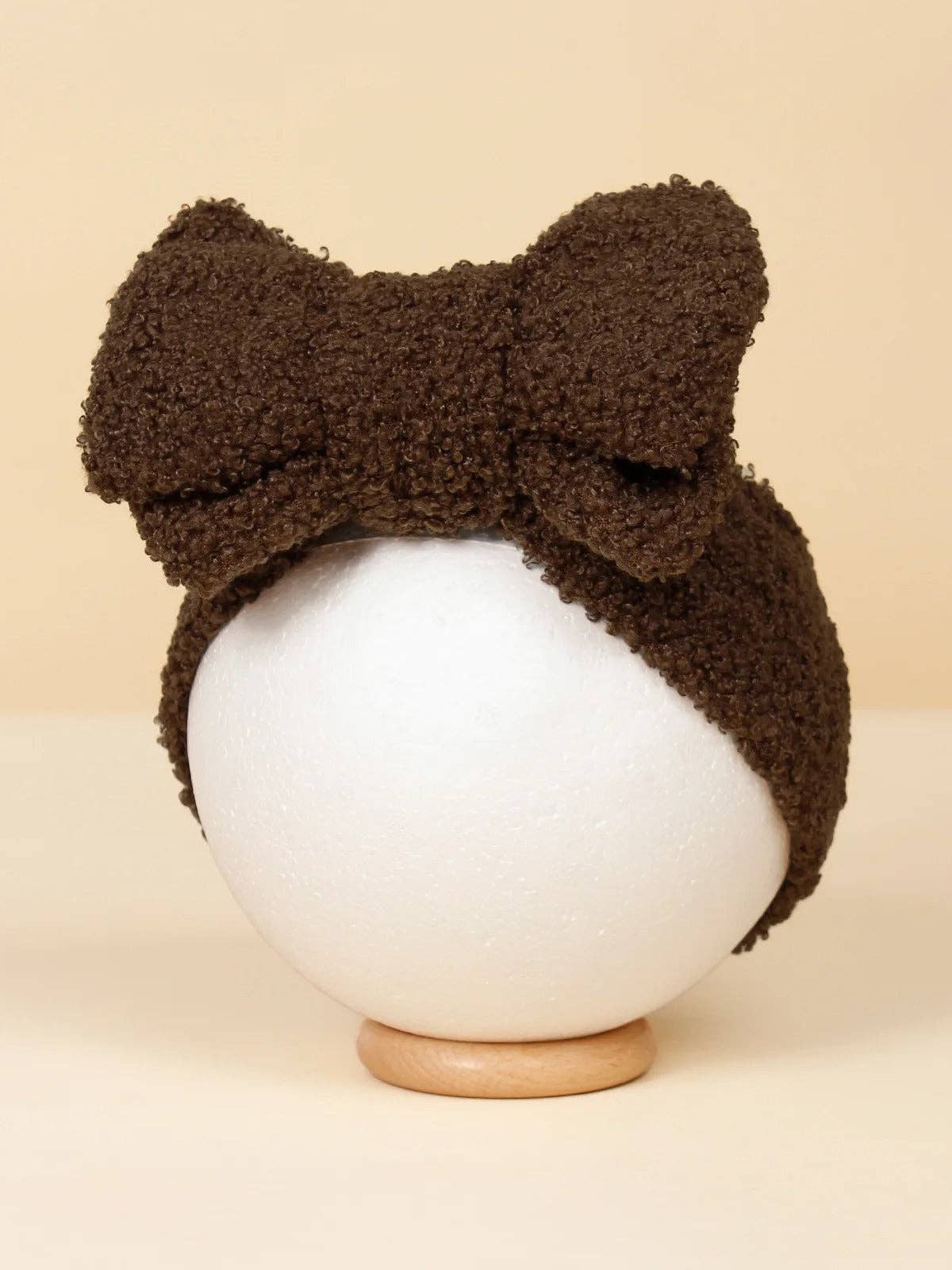 teddy bow, chocolate brown