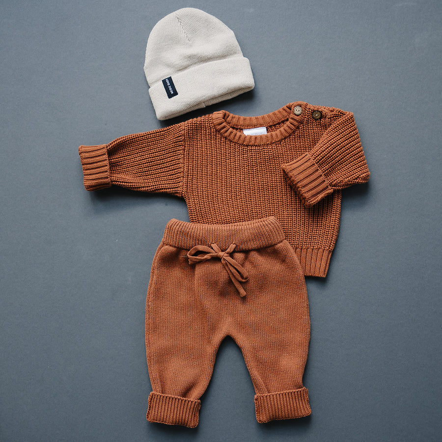 Oatmeal Mebie Baby Beanie - Ivory Soul