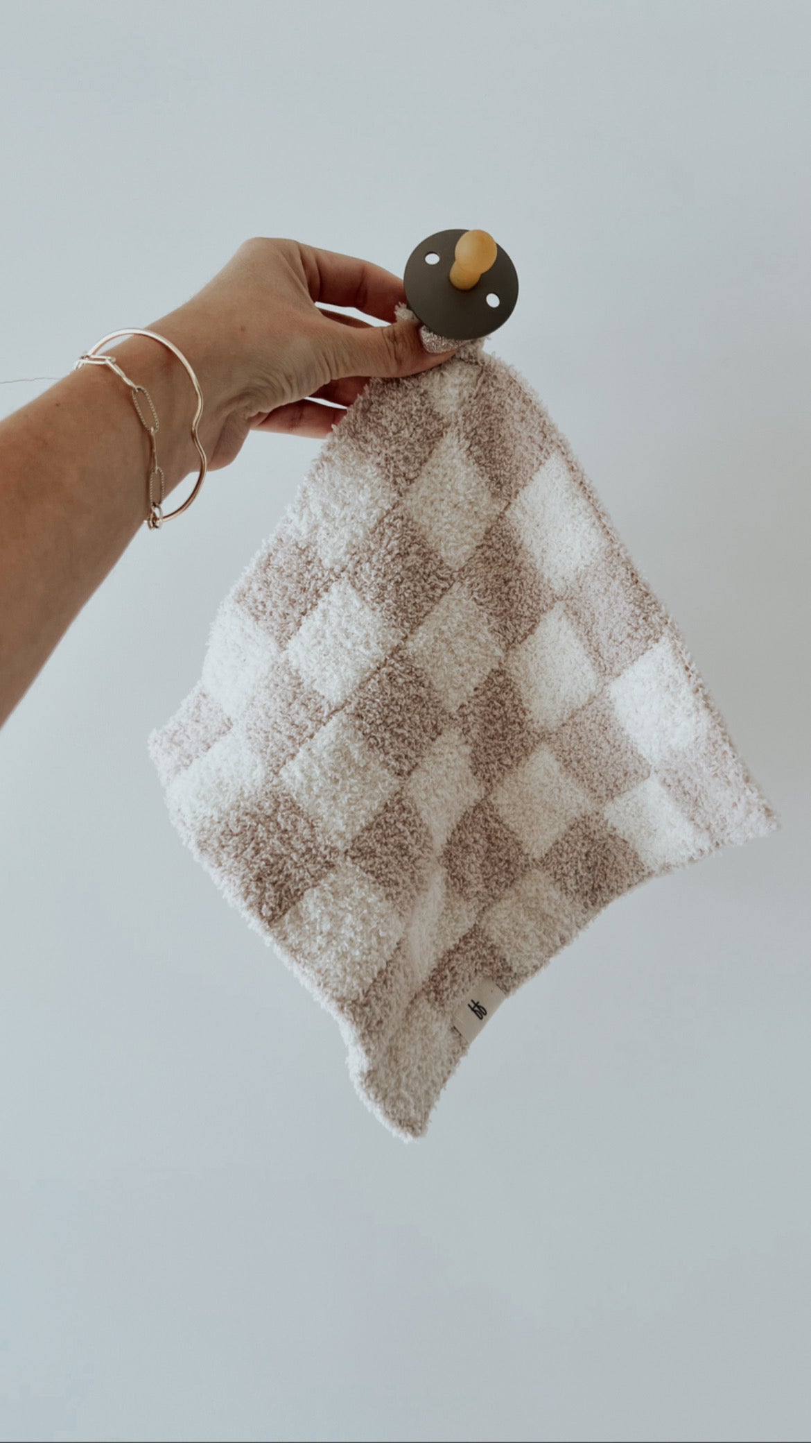 Lovey | Taupe & White Checkerboard - Ivory Soul