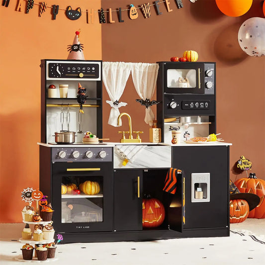 tiny land® trendy black style play kitchen