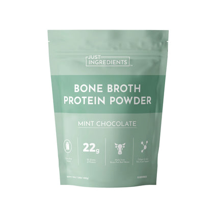 mint chocolate bone broth protein powder