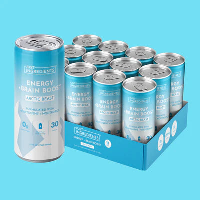 arctic beast energy + brain boost, 12 pack